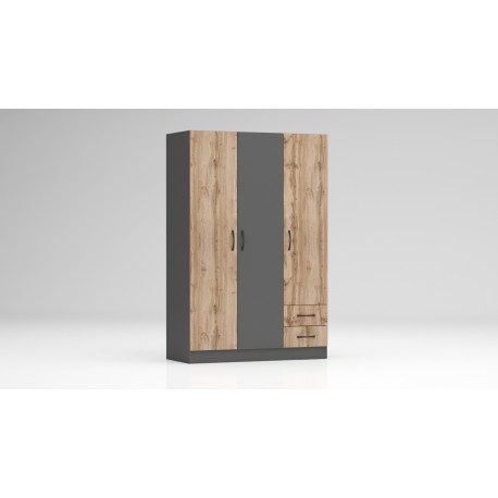 Τρίφυλλη ντουλάπα Αpolo2 120x52x181 DIOMMI 33-129