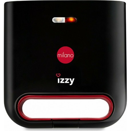 Izzy Milano M-11 Τοστιέρα για 2 Τοστ 800W Μαύρο - Κόκκινο