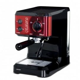 Gruppe CM 4677 Italiana Red Μηχανή Espresso 1050W Πίεσης 20bar Κόκκινη