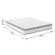 100-000025 Στρώμα Perfecto pakoworld Continuous springs μονής όψης ανώστρωμα 18-20cm 140x200εκ