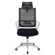 069-000006 Καρέκλα γραφείου διευθυντή Batman με ύφασμα mesh μαύρο - λευκό πλαίσιο