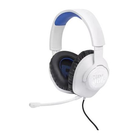 JBL Quantum 100P Over Ear Gaming Headset με σύνδεση 3.5mm Λευκό