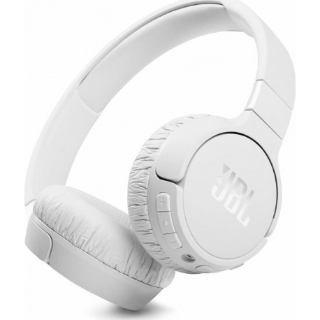 JBL Tune 660NC Ασύρματα/Ενσύρματα On Ear Ακουστικά με 44 ώρες Λειτουργίας Λευκά