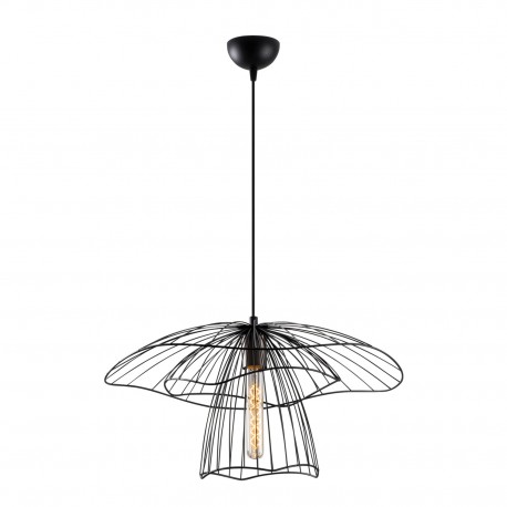 ΦΩΤΙΣΤΙΚΟ ΟΡΟΦΗΣ ΜΕΤΑΛΛΙΚΟ ΚΡΕΜΑΣΤΟ ΜΑΥΡΟ HM7231 E27 Φ50x123 εκ.