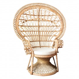 ΠΟΛΥΘΡΟΝΑ ROYAL PEACOCK ΑΠΟ BAMBOO ΜΕ ΜΑΞΙΛΑΡΙ 134X65X170Yεκ.HM9342