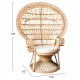 ΠΟΛΥΘΡΟΝΑ ROYAL PEACOCK ΑΠΟ BAMBOO ΜΕ ΜΑΞΙΛΑΡΙ 134X65X170Yεκ.HM9342
