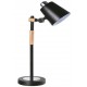 77-4495 YQ-25110 SAM BLACK METAL-WOOD TABLE LAMP 1Ε1