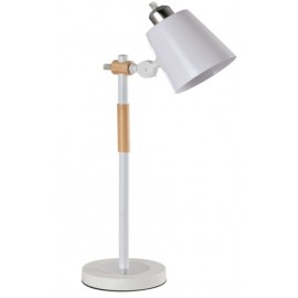 77-4496 YQ-25110 SAM WHITE METAL-WOOD TABLE LAMP 1Ε1