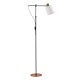 77-8870 SE21-GM-39-SH1 ADEPT FLOOR LAMP Gold Matt and Black Metal Floor Lamp White Shade+