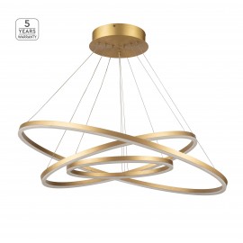77-8124 SE LED 80-60-40 OLYMPIC PENDANT GOLD MAT Β5