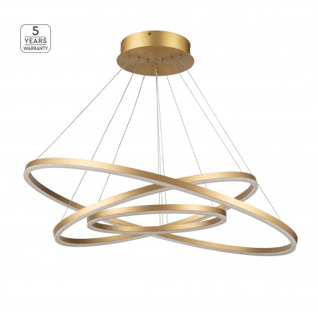 77-8124 SE LED 80-60-40 OLYMPIC PENDANT GOLD MAT Β5
