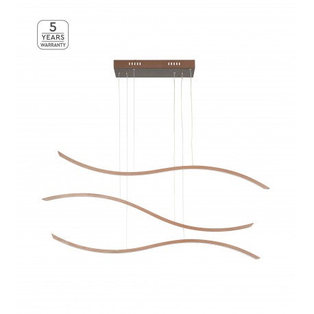 77-8130 SE LED 120 WAVES PENDANT COFFEE BROWN Β5