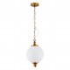 77-8218 SE21-AB-25 LOCKE ANTIQUE BRASS PENDANT & OPAL GLASS Γ3