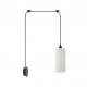 77-8999 SE21-BL-4-BL1W-GL3 ADEPT TUBE Black Matt Wall Lamp White Glass+