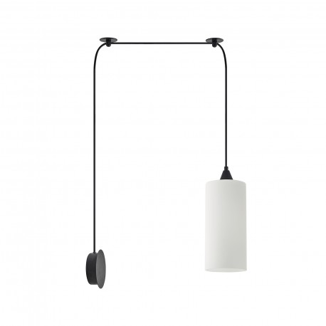 77-8999 SE21-BL-4-BL1W-GL3 ADEPT TUBE Black Matt Wall Lamp White Glass+
