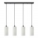 77-9003 SE21-BL-4-4BL-GL3 ADEPT TUBE  Pendant White Glass+