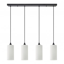 77-9003 SE21-BL-4-4BL-GL3 ADEPT TUBE  Pendant White Glass+