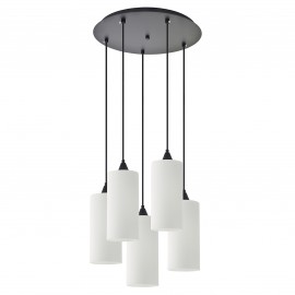 77-9005 SE21-BL-4-5BL-GL3 ADEPT TUBE  Pendant White Glass+