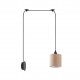 77-9006 SE21-BL-B10-BL1W-SH3 ADEPT PENDANT Brown Fabric Wall Lamp+