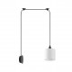 77-9007 SE21-BL-B10-BL1W-SH1 ADEPT PENDANT White Fabric Wall Lamp +