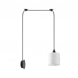 77-9007 SE21-BL-B10-BL1W-SH1 ADEPT PENDANT White Fabric Wall Lamp +