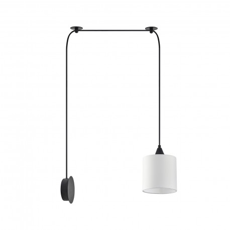 77-9007 SE21-BL-B10-BL1W-SH1 ADEPT PENDANT White Fabric Wall Lamp +