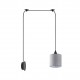 77-9008 SE21-BL-B10-BL1W-SH2 ADEPT PENDANT Grey Fabric Wall Lamp +