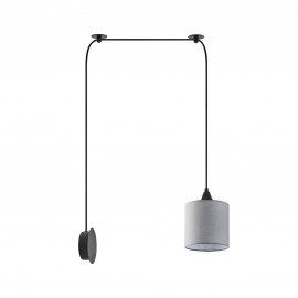 77-9008 SE21-BL-B10-BL1W-SH2 ADEPT PENDANT Grey Fabric Wall Lamp +