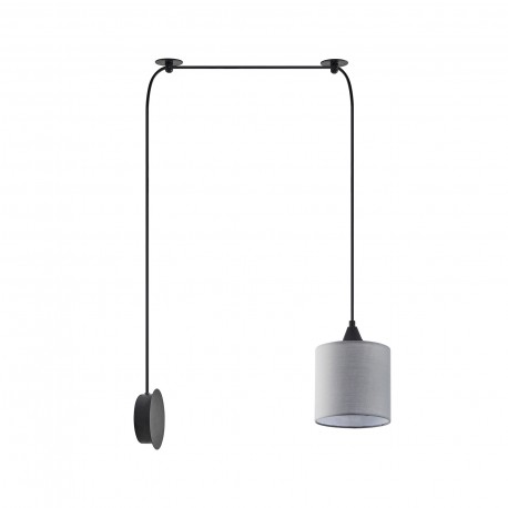 77-9008 SE21-BL-B10-BL1W-SH2 ADEPT PENDANT Grey Fabric Wall Lamp +