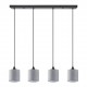 77-9022 SE21-BL-B10-4BL-SH2 ADEPT PENDAT Grey Shade Pendant+
