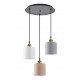 77-9030 SE21-BR-10-3BL-SH123 MAGNUM FLEX White, Grey,Brown Shade Pendant +