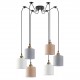 77-9031 SE21-BR-10-6BL-SH123 MAGNUM FLEX White, Grey, Brown Shade Pendant+
