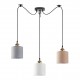 77-9032 SE21-BR-10-BL3-SH123 MAGNUM FLEX White, Grey, Brown Shade Pendant+