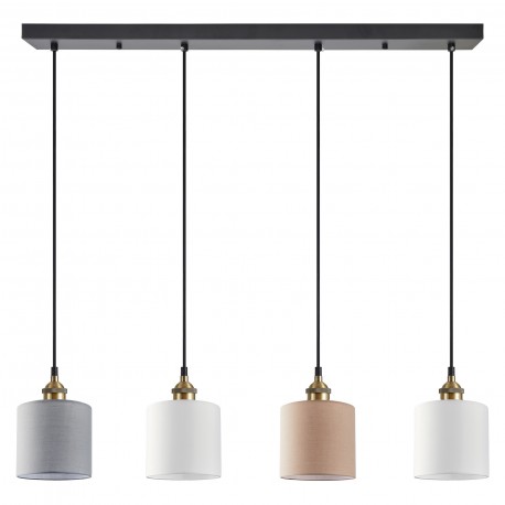 77-9033 SE21-BR-10-4BL-SH123 MAGNUM FLEX White, Grey ,Brown Shade Pendant+