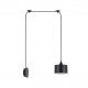 77-9035 SE21-BL-B10-BL1W ADEPT PENDANT Black Metal Shade Lamp+
