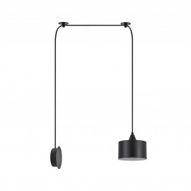 77-9035 SE21-BL-B10-BL1W ADEPT PENDANT Black Metal Shade Lamp+