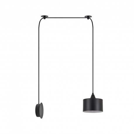 77-9035 SE21-BL-B10-BL1W ADEPT PENDANT Black Metal Shade Lamp+