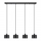 77-9040 SE21-BL-B10-4BL-MS1 ADEPT PENDANT Black Metal Shade+