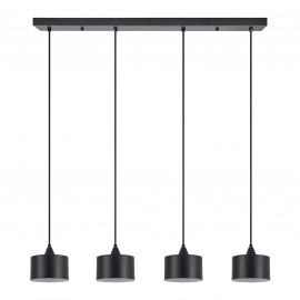 77-9040 SE21-BL-B10-4BL-MS1 ADEPT PENDANT Black Metal Shade+