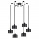 77-9041 SE21-BL-B10-BL6-MS1 ADEPT PENDANT Black Metal Shade+