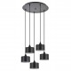 77-9042 SE21-BL-B10-BL5-MS1 ADEPT PENDANT Black Metal Shade +