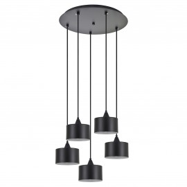 77-9042 SE21-BL-B10-BL5-MS1 ADEPT PENDANT Black Metal Shade +