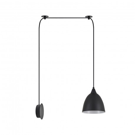 77-9043 SE21-BL-B10-BL1W-MS2 ADEPT PENDANT Black Metal Shade +