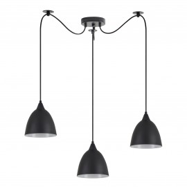 77-9046 SE21-BL-B10-BL3-MS2 ADEPT PENDANT Black Metal Shade +