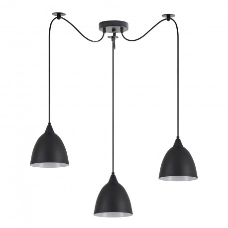 77-9046 SE21-BL-B10-BL3-MS2 ADEPT PENDANT Black Metal Shade +