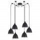 77-9049 SE21-BL-B10-BL6-MS2 ADEPT PENDANT Black Metal Shade +