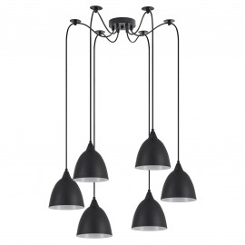 77-9049 SE21-BL-B10-BL6-MS2 ADEPT PENDANT Black Metal Shade +