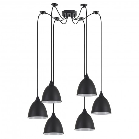 77-9049 SE21-BL-B10-BL6-MS2 ADEPT PENDANT Black Metal Shade +