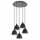 77-9050 SE21-BL-B10-5BL-MS2 ADEPT PENDANT Black Metal Shade +