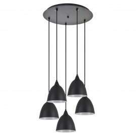 77-9050 SE21-BL-B10-5BL-MS2 ADEPT PENDANT Black Metal Shade +